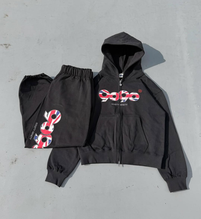 9090 90 Logo Assort zip Hoodie Pantsセットアップ