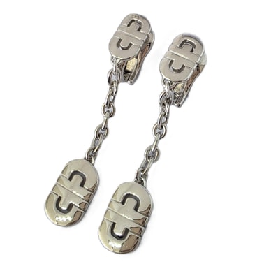 BVLGARI ブルガリ パレンテシ チェーンドロップ K18WG 750 ピアス K18ホワイトゴールド シルバー 【中古】