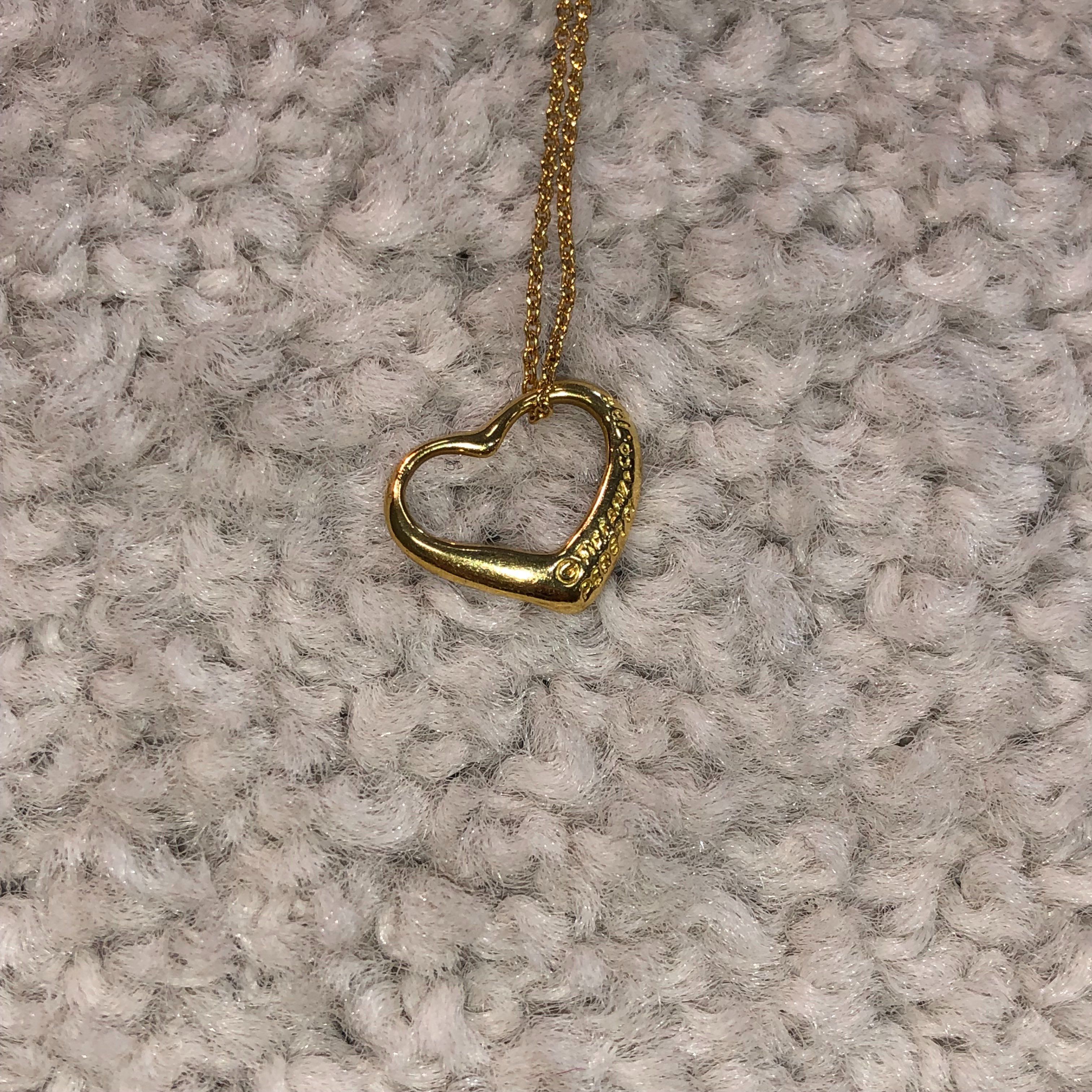 ティファニー オープンハート YG 18K 2.6g ネックレス