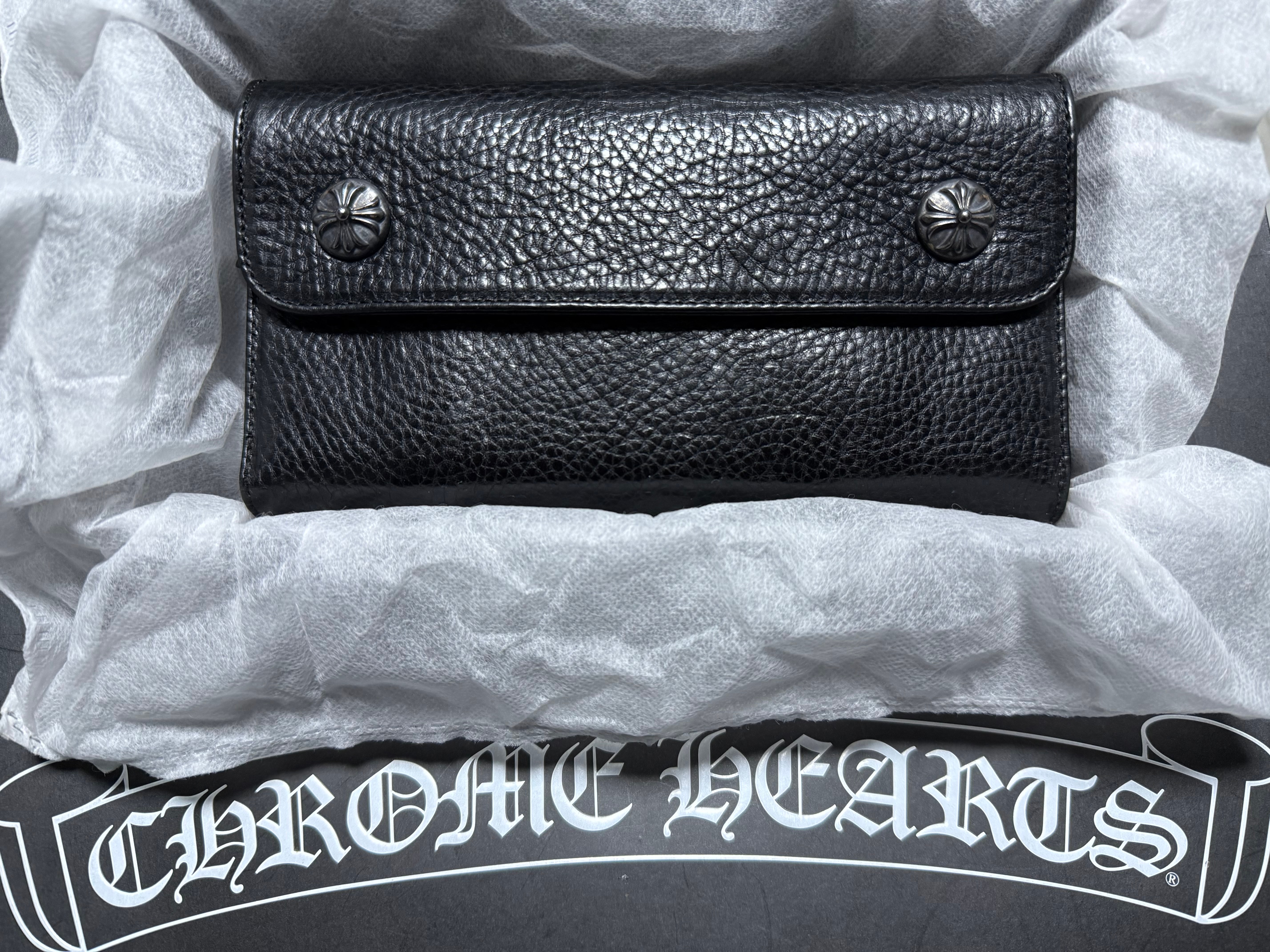 Chrome Hearts Wave Wallet Leather "Black"