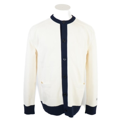 グッチ 【新品同様/国内正規/25SS】814520 XKEJS インターシャ コットン ニットカーディガン/ M