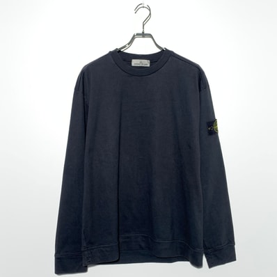 Stone Island 63750 Heavy Cotton Fleece Garment Dyed Crewneck Sweatshirt - 24SS "Black"
