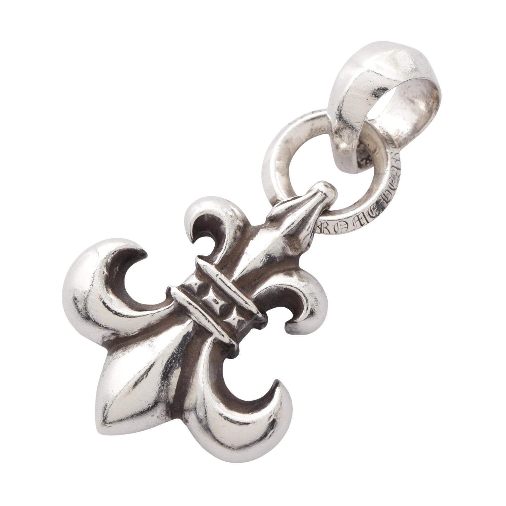 クロムハーツ CHROME HEARTS BS FLEUR W/BALE ペンダントトップ ジュエリー シルバー925 メンズ シルバー系 【中古】