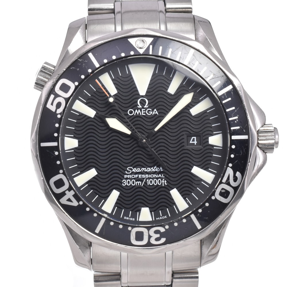 オメガ OMEGA 2264.50 シーマスター プロフェッショナル ブラック クォーツ メンズ 腕時計 L#150601