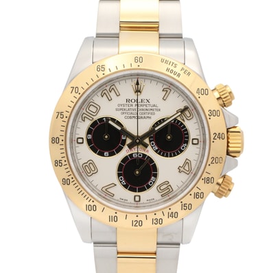 ロレックス ROLEX デイトナ V番 腕時計 時計 K18(イエローゴールド) ステンレススチール メンズ アイボリー系 / ブラック系 116523 【中古】