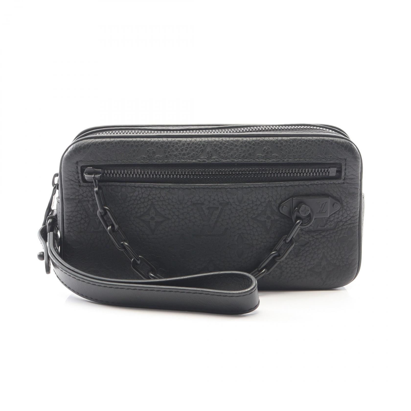 ルイ・ヴィトン LOUIS VUITTON ポシェットヴォルガ セカンドバッグ クラッチバッグ バッグ レザー モノグラム・トリヨンレザー メンズ ブラック系 M55703 【中古】