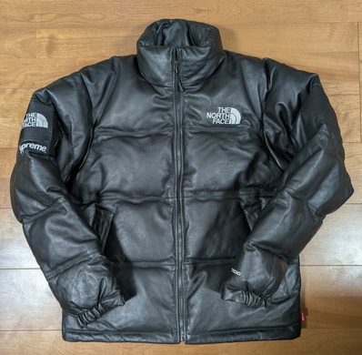 Supreme x The North Face Leather Nuptse Jacket "Black"