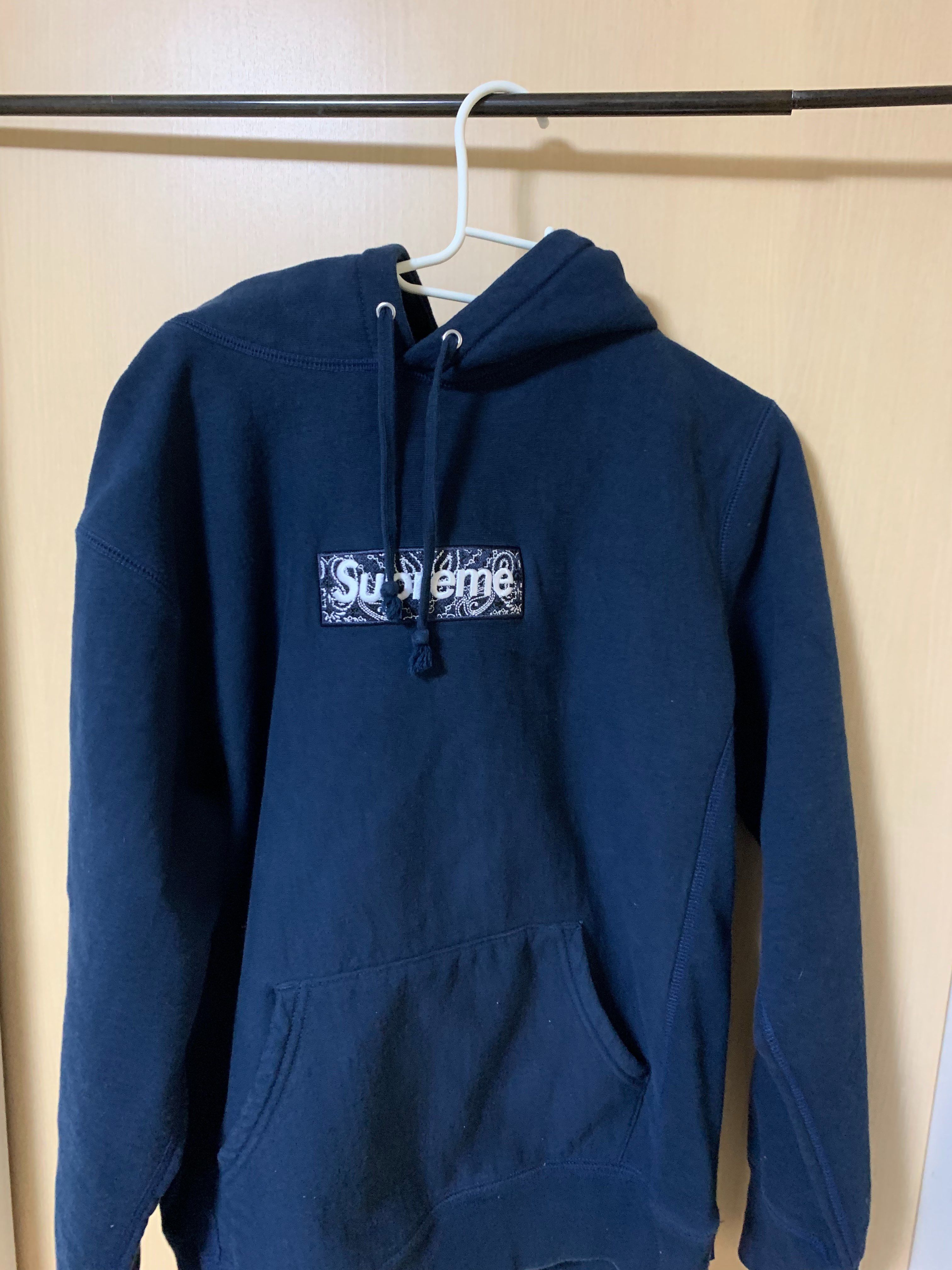 Supreme Bandana Box Logo Hooded Sweatshirt "Navy"