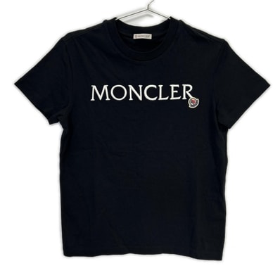 モンクレール 23年製 ブラック MAGLIA MANICHE CORTE X S