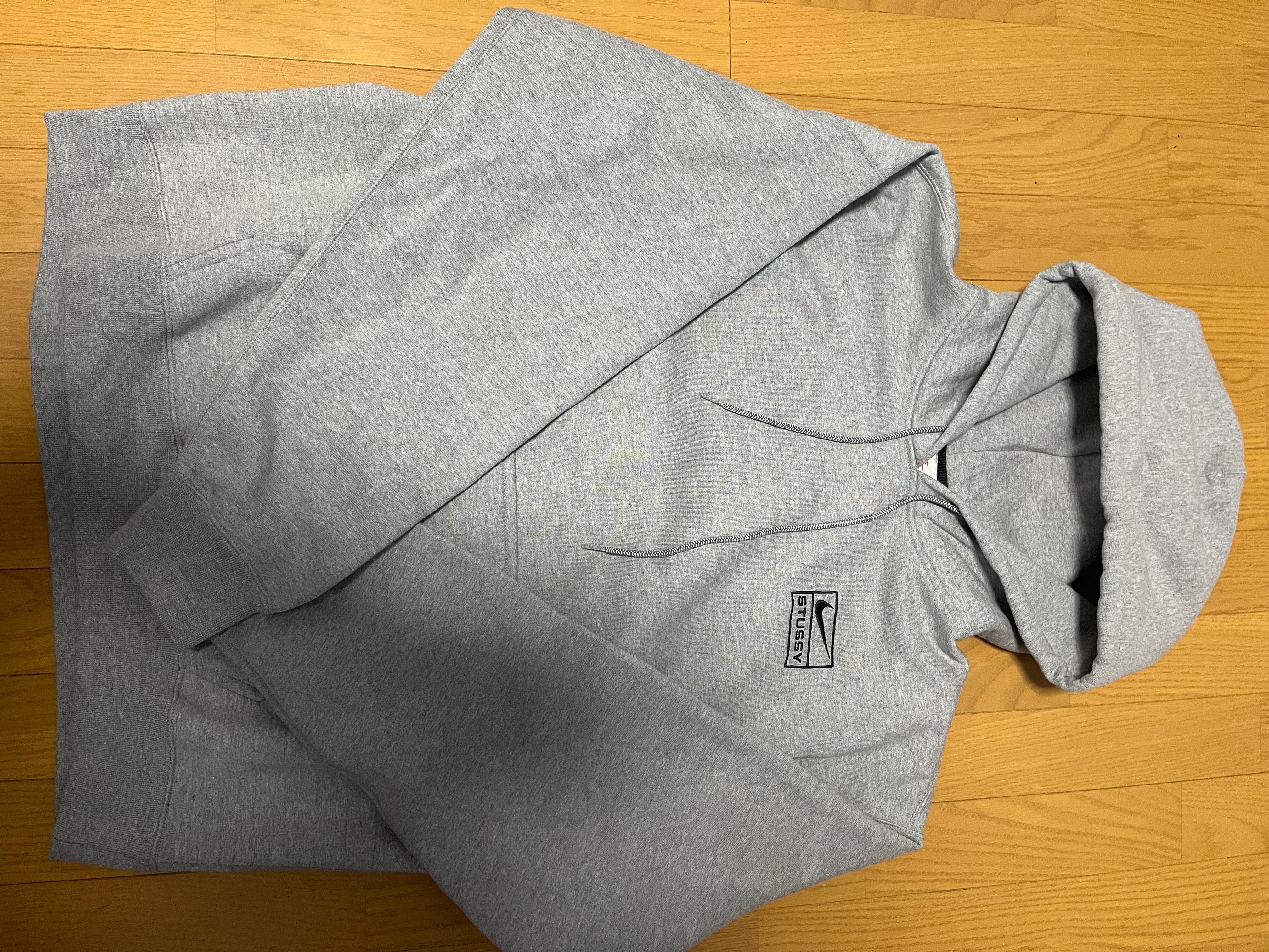 Stussy × Nike NRG Washed Hoodie (US Size) "Grey" DJ9488-063