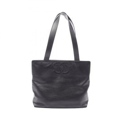 シャネル CHANEL ココマーク トートバッグ バッグ ラムスキン(羊革) レディース ブラック系 【中古】