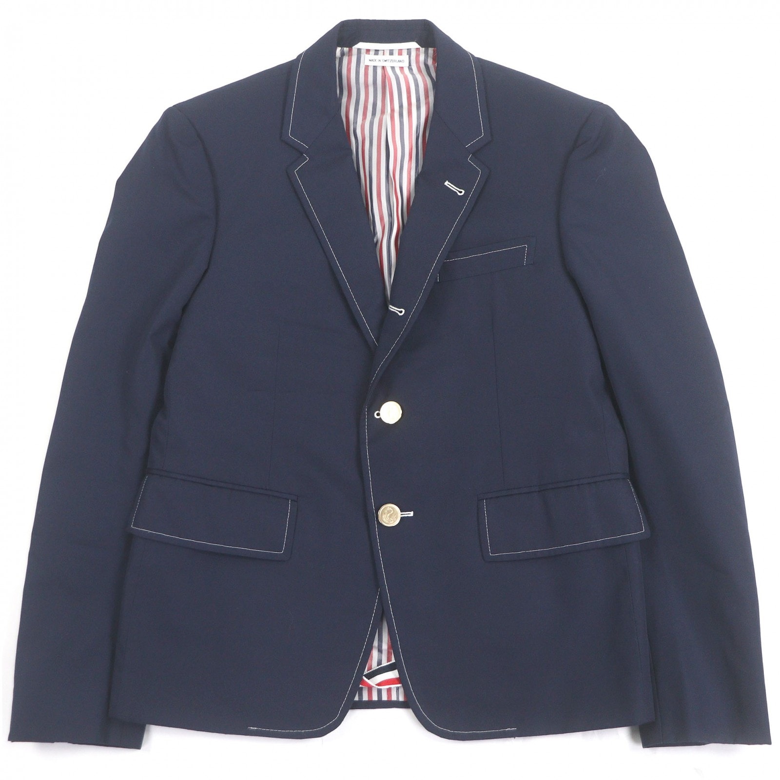 未使用に近い】極美品 トムブラウン テーラードジャケット ネイビー