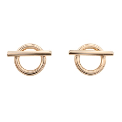 エルメス HERMES フィネス ピアス ピアス ジュエリー K18PG(ピンクゴールド) レディース ゴールド系 【中古】