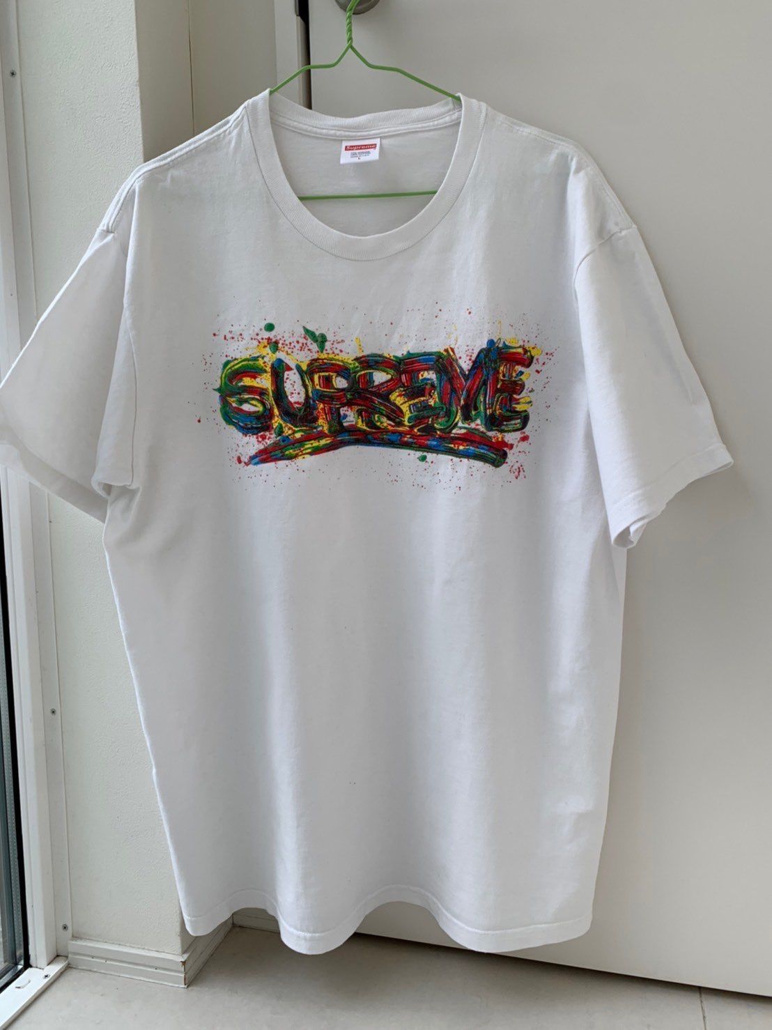 Supreme Paint Logo Tee "White"