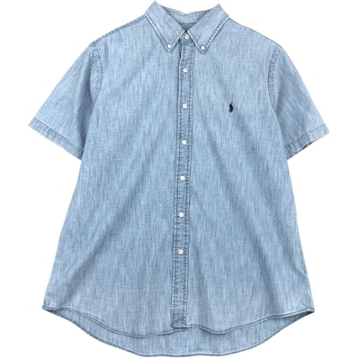 古着 ラルフローレン Ralph Lauren ボタンダウン 半袖 シャンブレーシャツ メンズXL相当/eaa644903