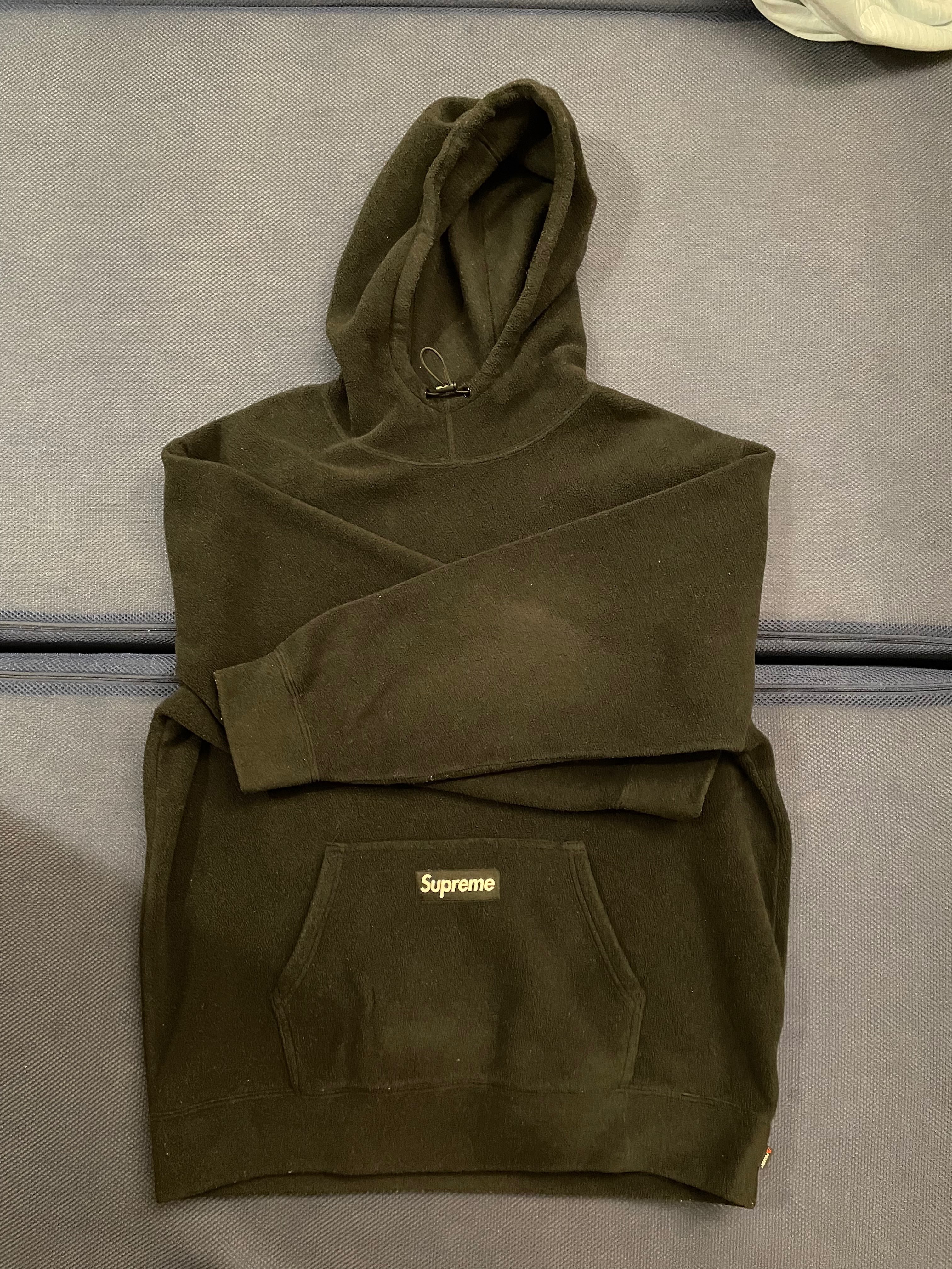 Supreme Polartec Hooded Sweatshirt "Black"