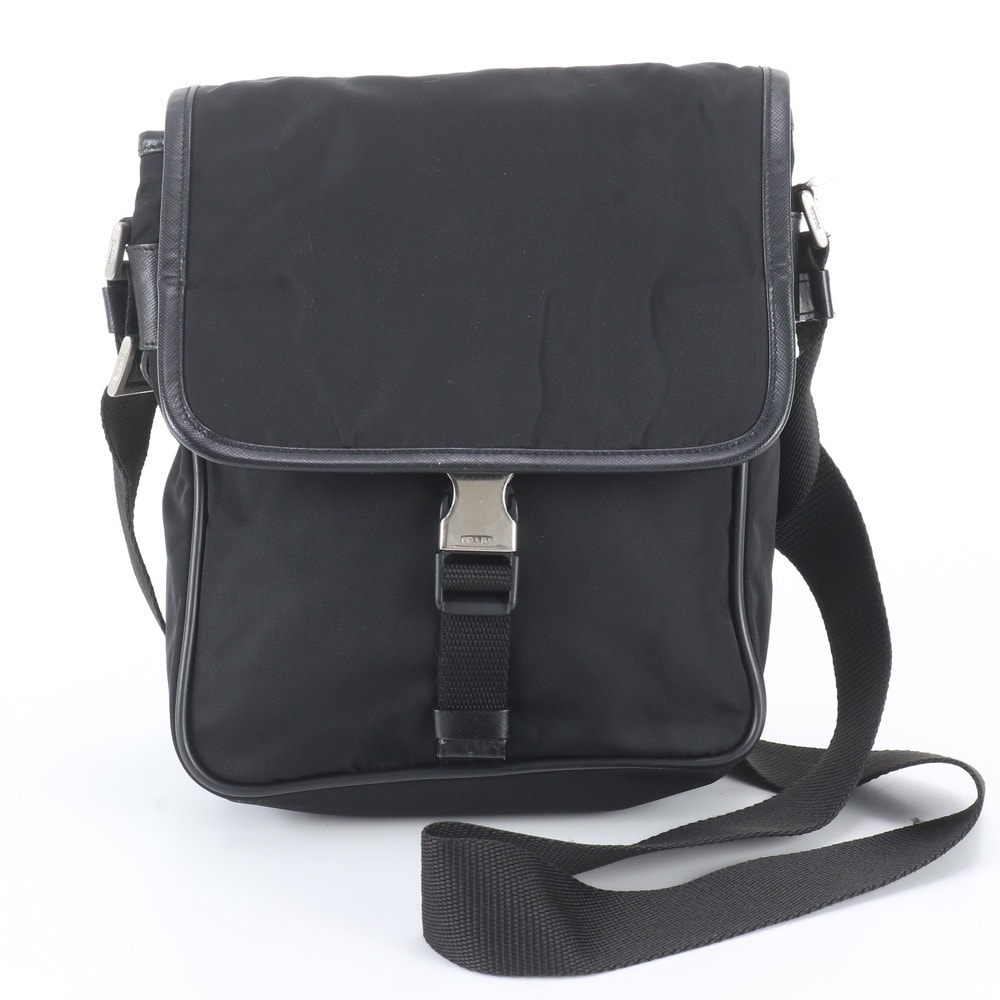 ■極美品 プラダ テスート ナイロントライアングルロゴショルダーバッグ