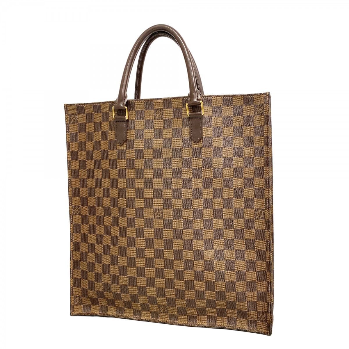 【6db1243】ルイヴィトン トートバッグ ダミエ サックプラ N51140 エベヌ【中古】レディース