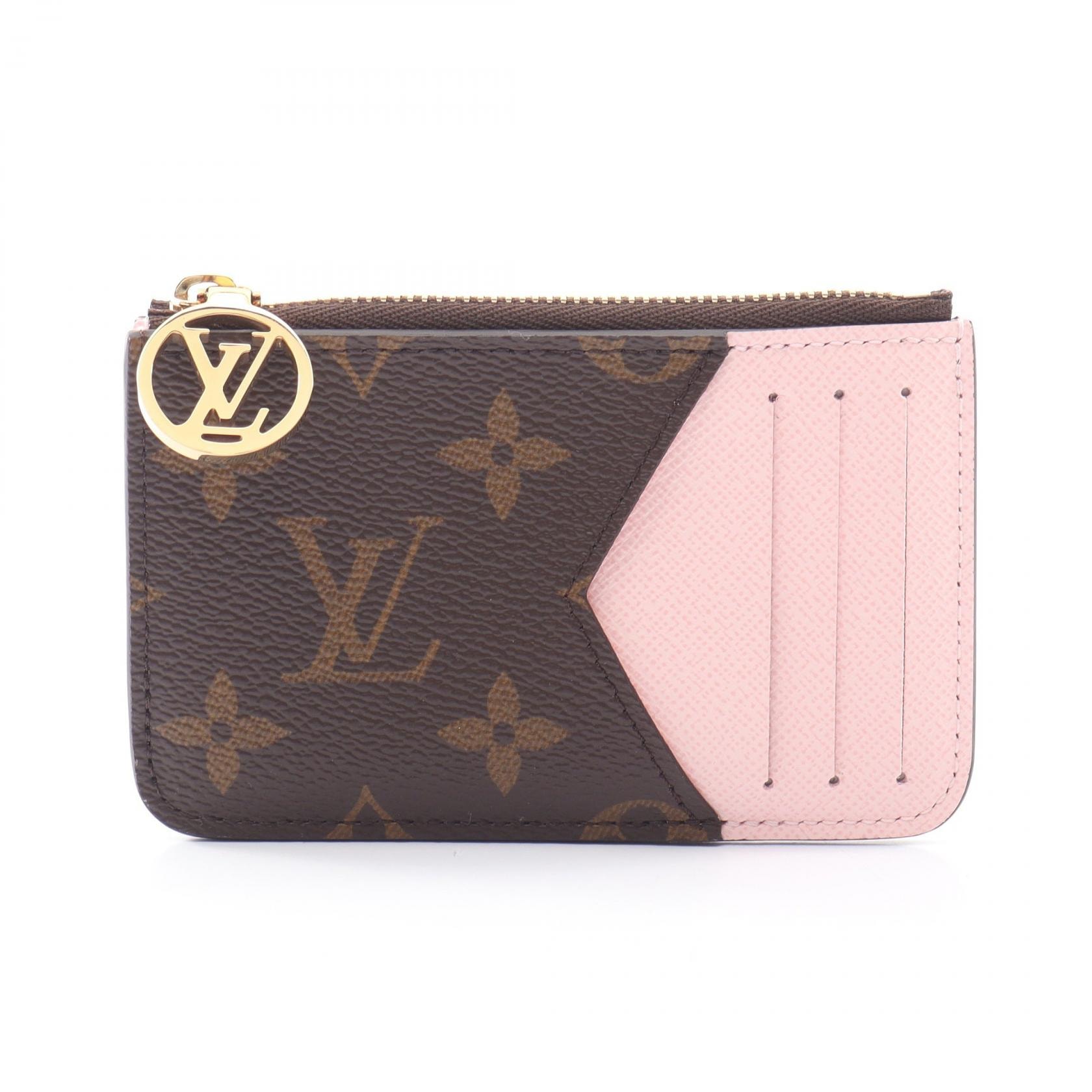 ルイ・ヴィトン LOUIS VUITTON ポルト カルト ロミー モノグラム コンフェッティピンク コインケース カードケース アクセサリー レザー PVC ピンク レディース ブラウン系 / ピンク系 M29060 【中古】