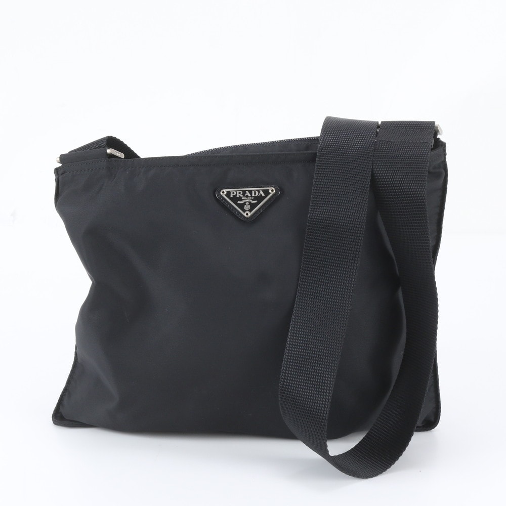 ■美品 プラダ テスート ナイロントライアングルロゴショルダーバッグ