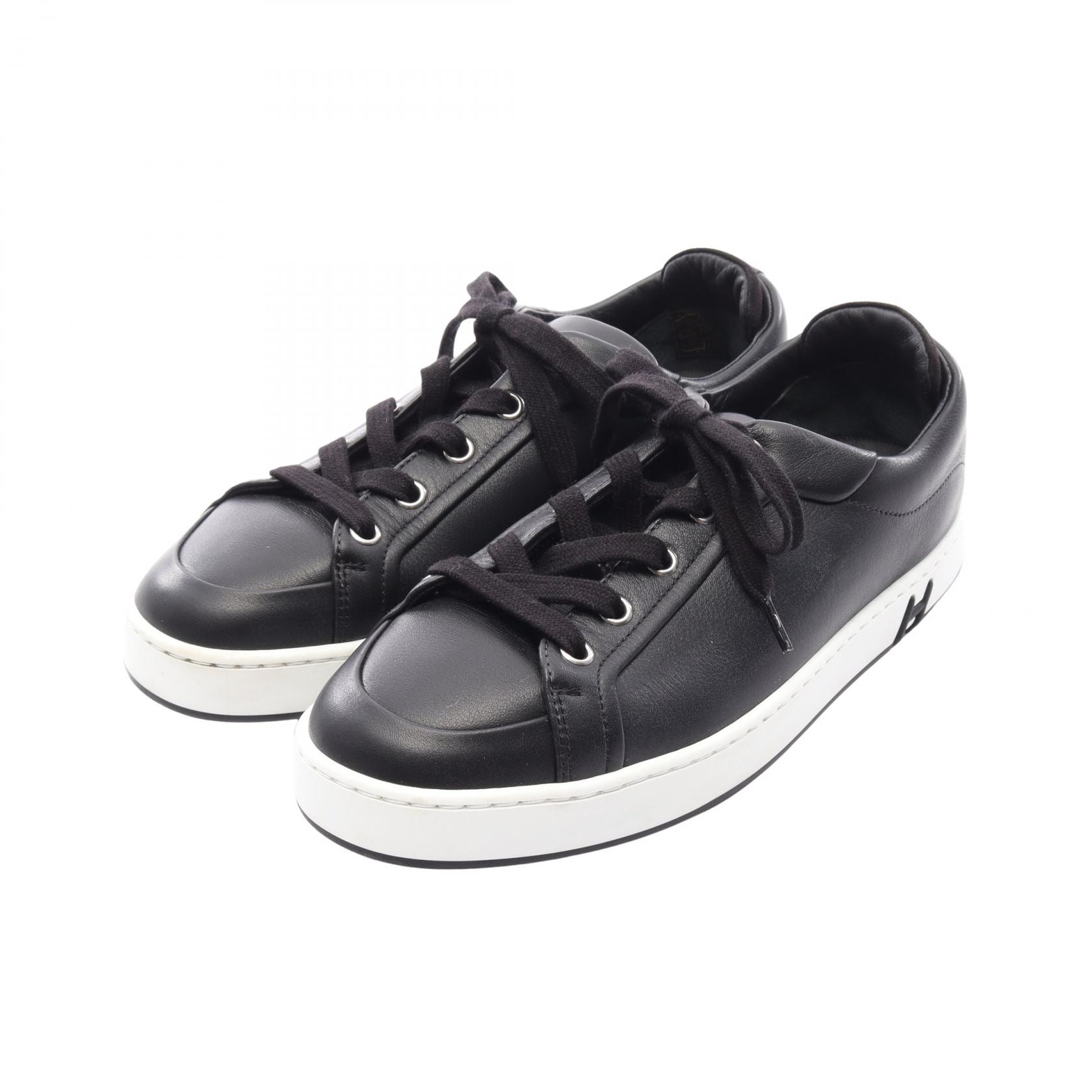 エルメス HERMES Kid キッド スニーカー 靴 レザー ホワイト レディース ブラック系 / ホワイト系 【中古】