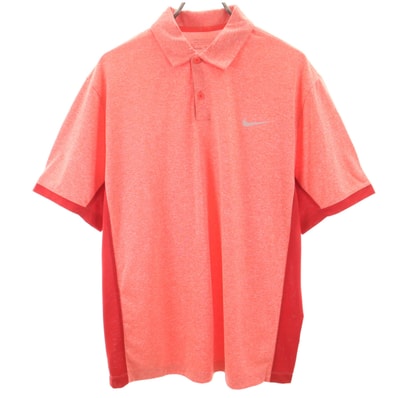 NIKE GOLF ナイキゴルフ 半袖 ポロシャツ XL レッド系