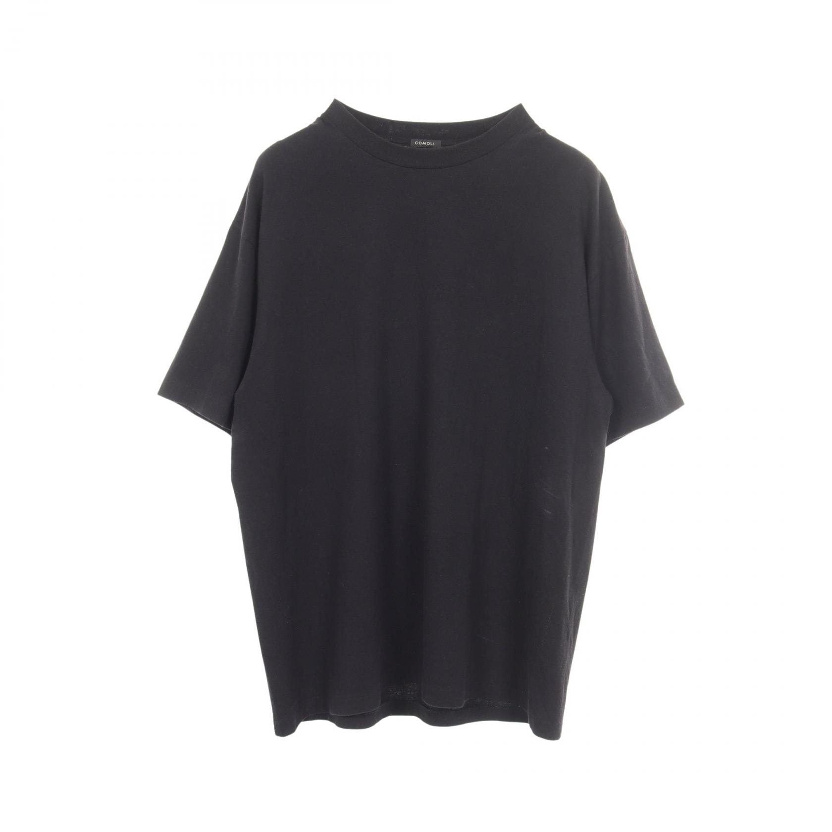 コモリ COMOLI クルーネック 半袖Tシャツ 衣料品 トップス コットン メンズ ブラック系 Z01-05010 【中古】