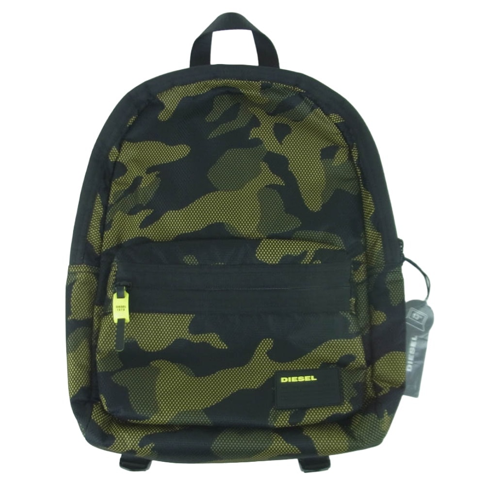 DIESEL ディーゼル X06264 MIRANO ミラノ バックパック リュックサック ブラック系 グリーン系【極上美品】【中古】