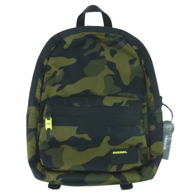 DIESEL ディーゼル X06264 MIRANO ミラノ バックパック リュックサック ブラック系 グリーン系【極上美品】【中古】