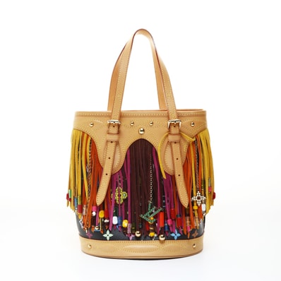 ヴィトン LV マルチカラー モノグラム バケット フラーンジュ ポーチ付き M40110 2006年製 ハンドバッグ【中古】
