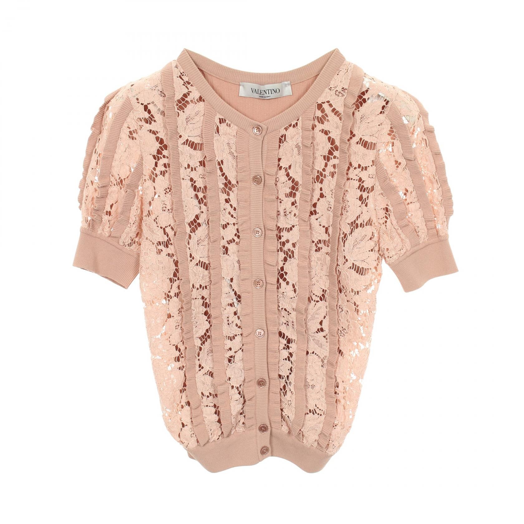 ヴァレンチノ Valentino カーディガン 衣料品 トップス レーヨン レディース ピンク系 【中古】