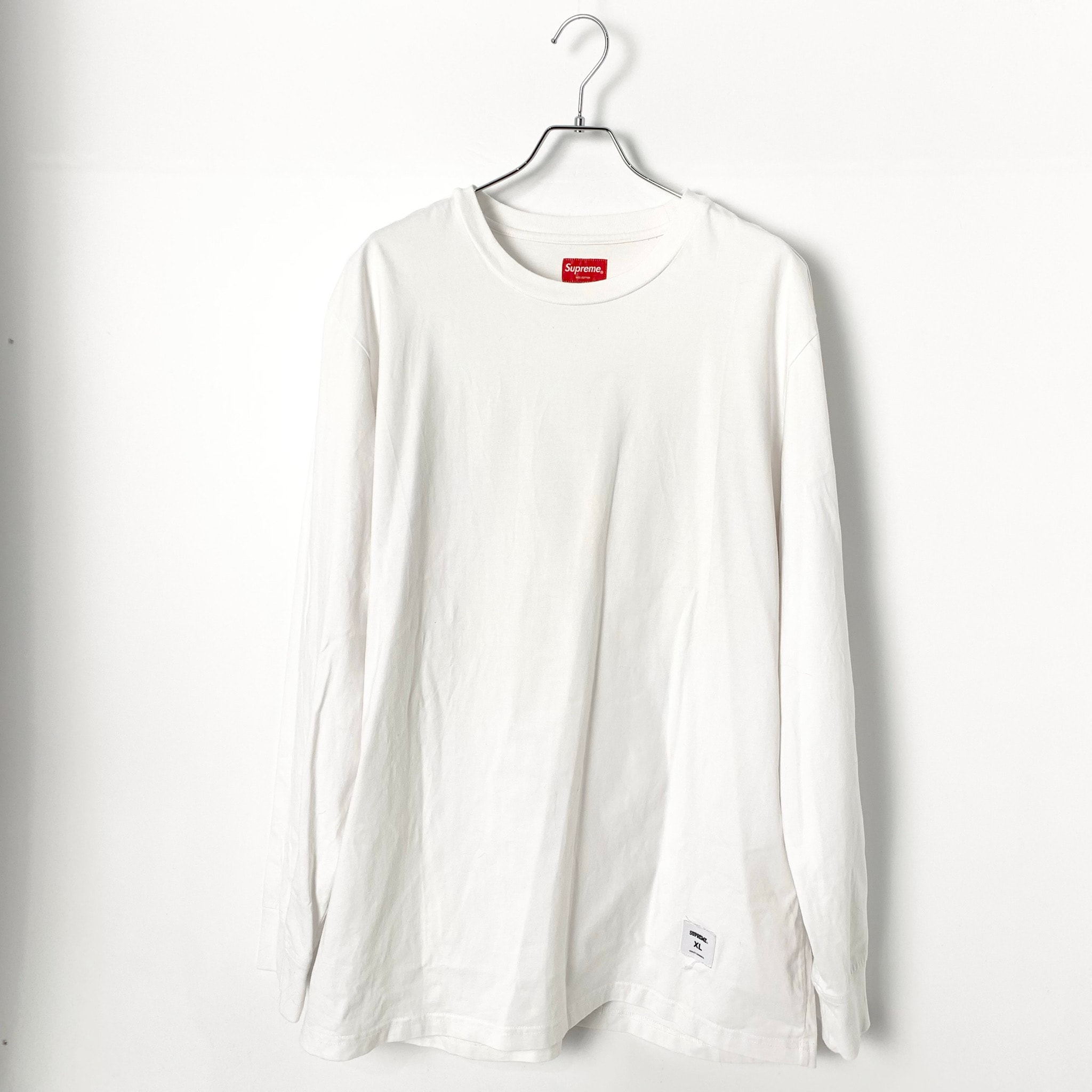 Supreme Trademark L/S Top "White" (19FW)