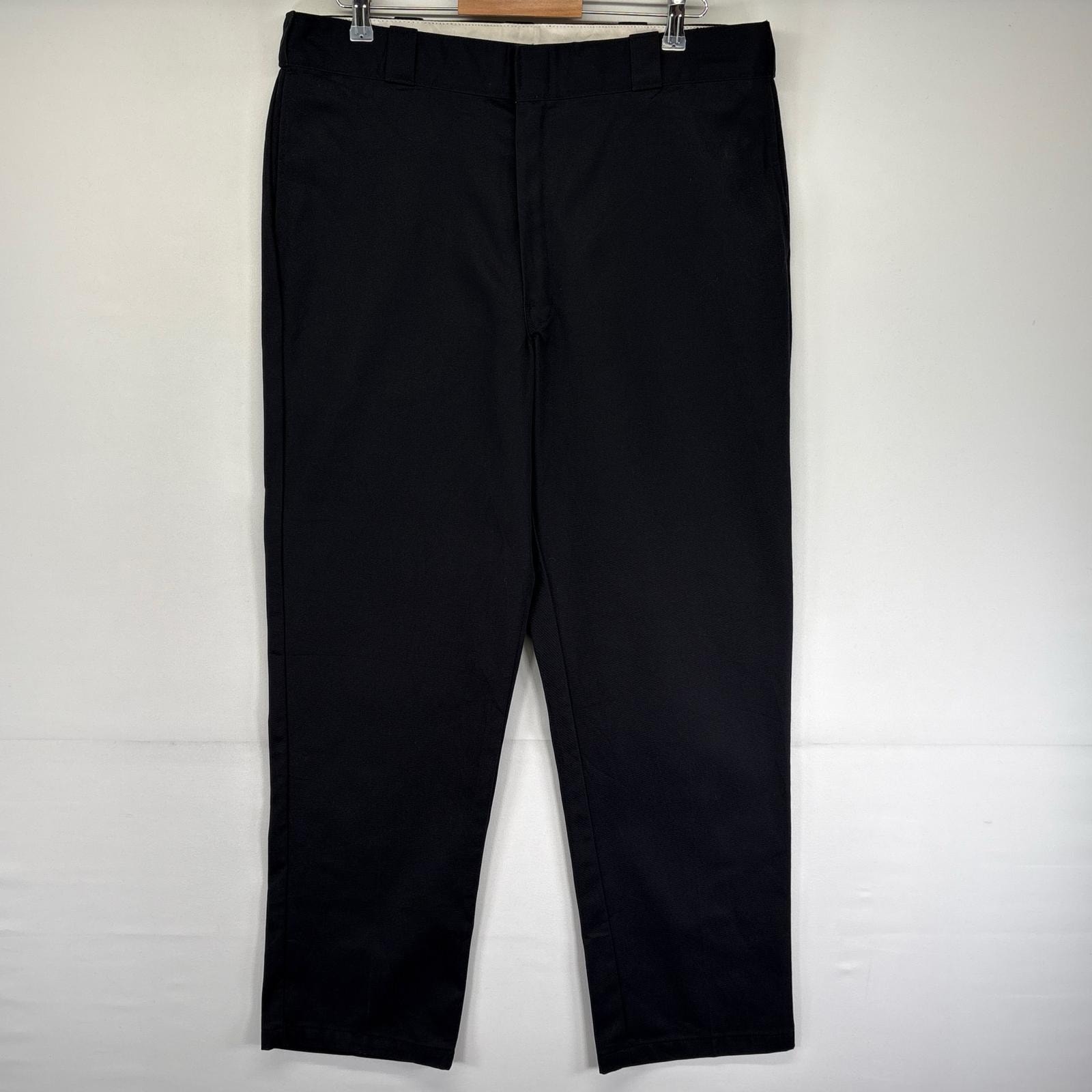 古着 ディッキーズ Dickies パンツ ワークパンツ チノパン スラックス 874 ジッパーフライ 大きいサイズ w40 L32  ブラック系 メンズ