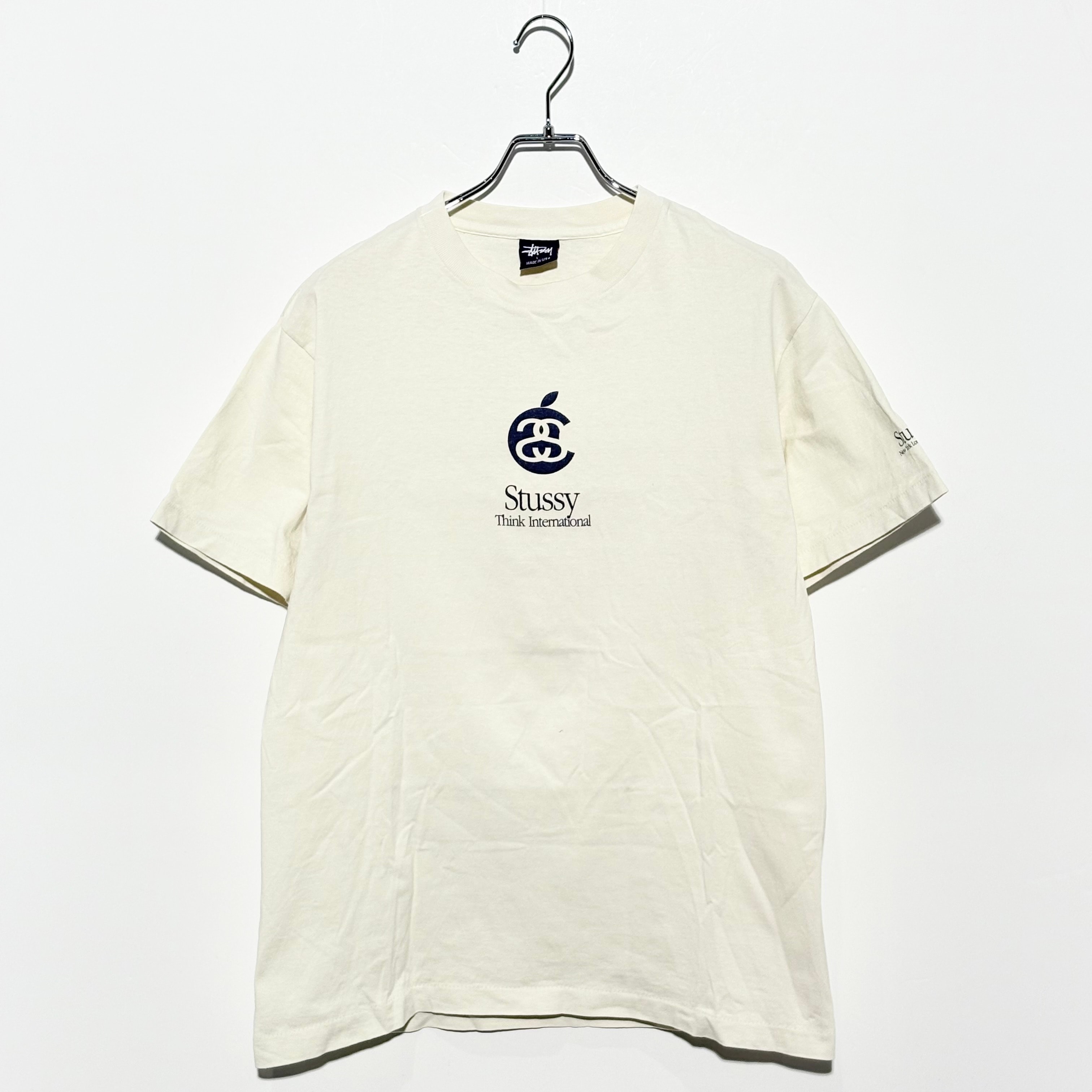 STUSSY APPLE PARODY TEE White