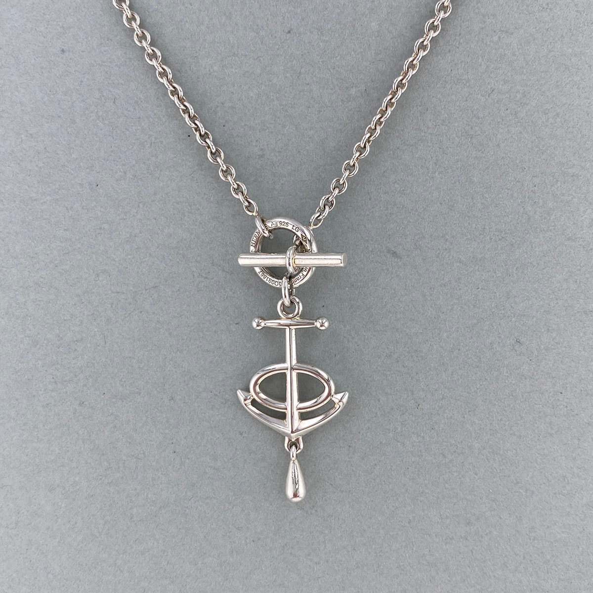 HERMES エルメス シェーヌダンクル グランラルジュ ネックレス シルバー レディース【中古】