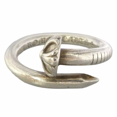 CHROME HEARTS クロムハーツ(原本無) NAIL CRSBALL ネイル クロスボール リング シルバー系 12.5号【中古】