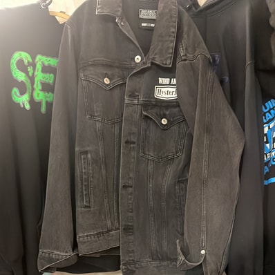 ウィンダンシー x ヒステリックグラマー ブラック デニム ジャケット "グレー"