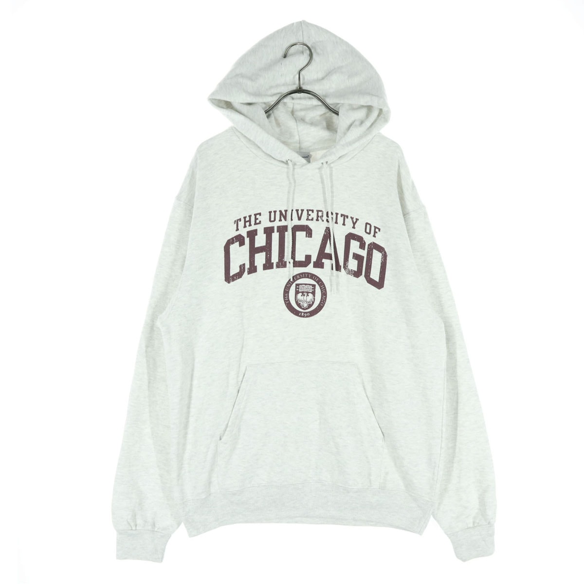Champion チャンピオン 裏起毛 プリント 長袖 パーカー M グレー