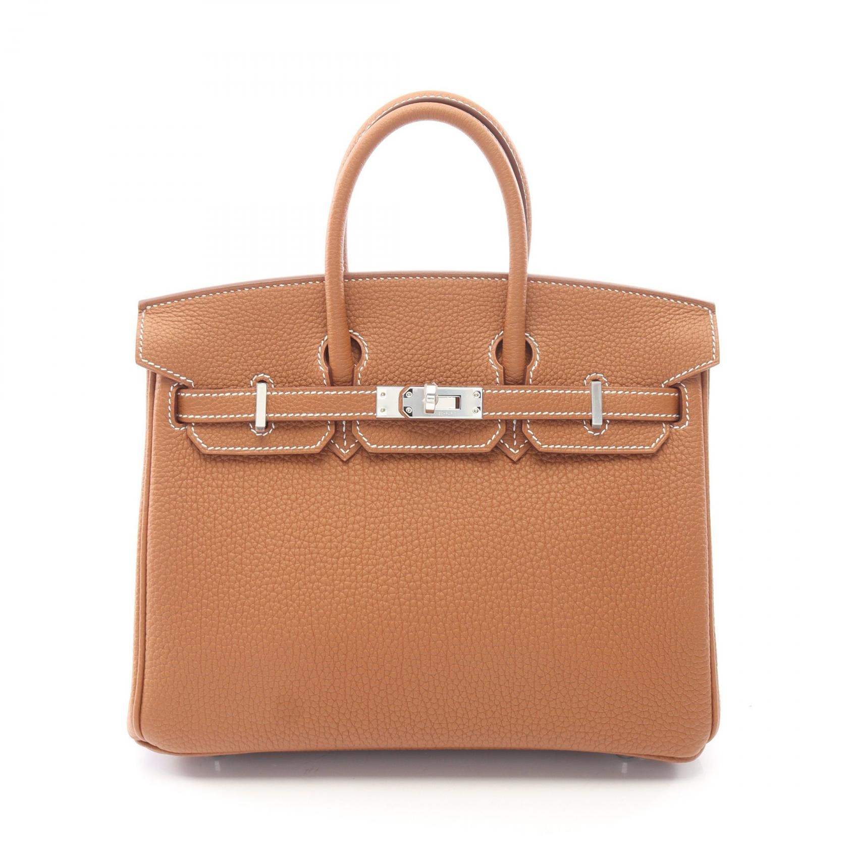 エルメス HERMES バーキン25 ハンドバッグ バッグ レザー トゴ トゴ ゴールド レディース ブラウン系 041344CK 【中古】