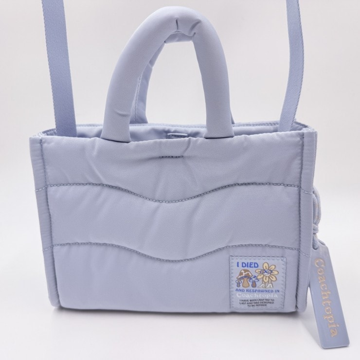 COACHTOPIA(コーチトピア)ループ ミニ トート 2WAYハンドバッグ/ショルダーバッグ ライトブルー ナイロン CB250