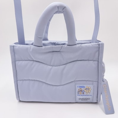 COACHTOPIA(コーチトピア)ループ ミニ トート 2WAYハンドバッグ/ショルダーバッグ ライトブルー ナイロン CB250