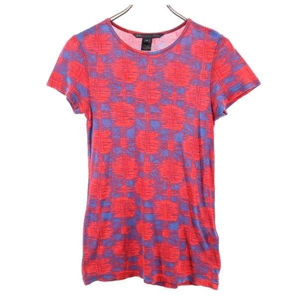 MARC BY MARC JACOBS マークバイマークジェイコブス 総柄 半袖 Tシャツ XS レッド系 カットソー