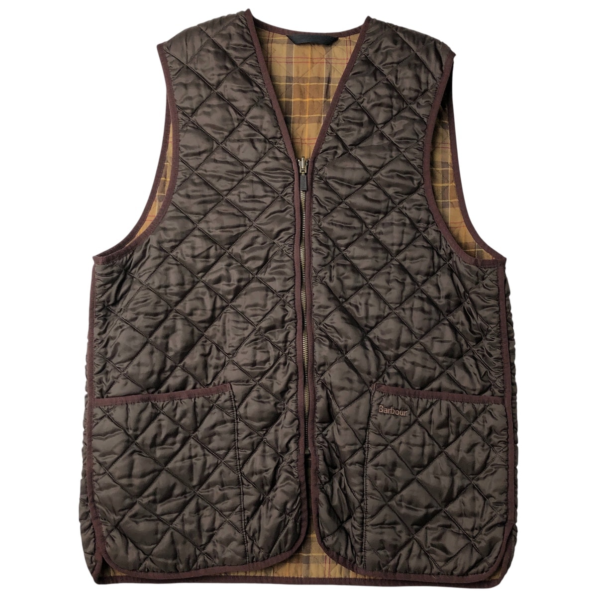 古着 00年代 バブアー Barbour A71 QUILED W/COAT 中綿入り キルティングベスト メンズL相当/eaa611764
