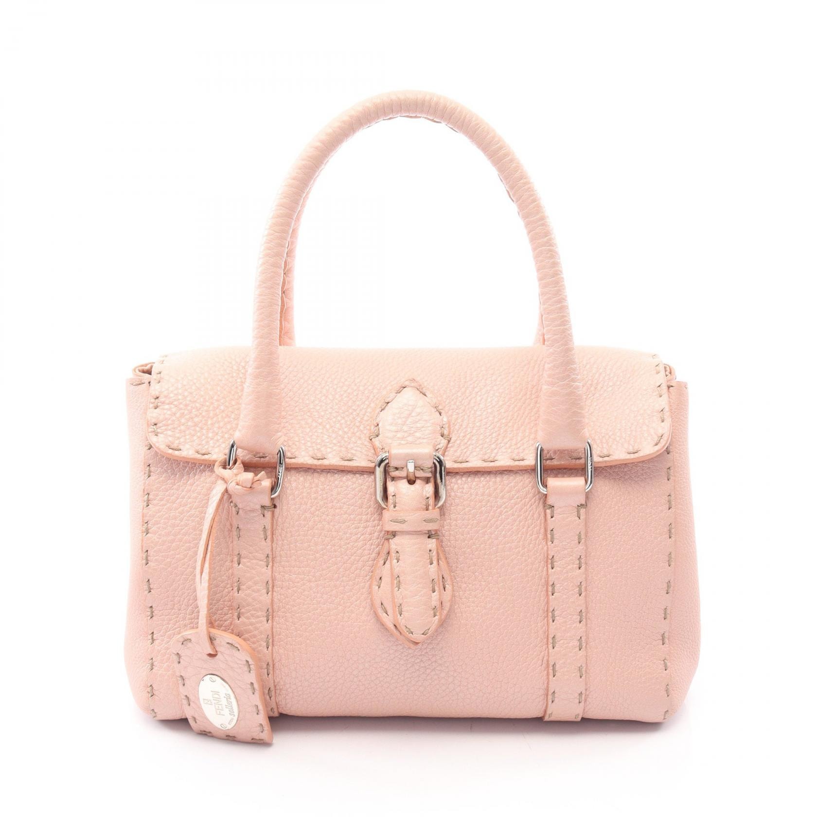 フェンディ FENDI セレリア ミニリンダ ハンドバッグ バッグ レザー レディース ピンク系 8BR486NDU 【中古】