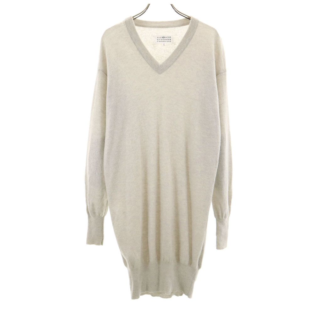 Maison Margiela 長袖 Vネック ニット ワンピース