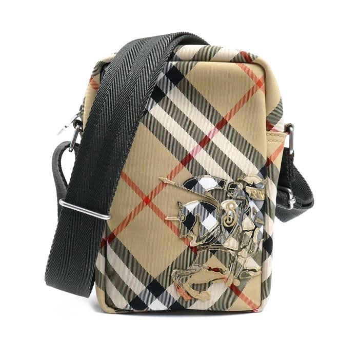 BURBERRY バーバリー チェック フォンバッグ ショルダーバッグ ベージュ 80976371 ユニセックス【中古】【美品】