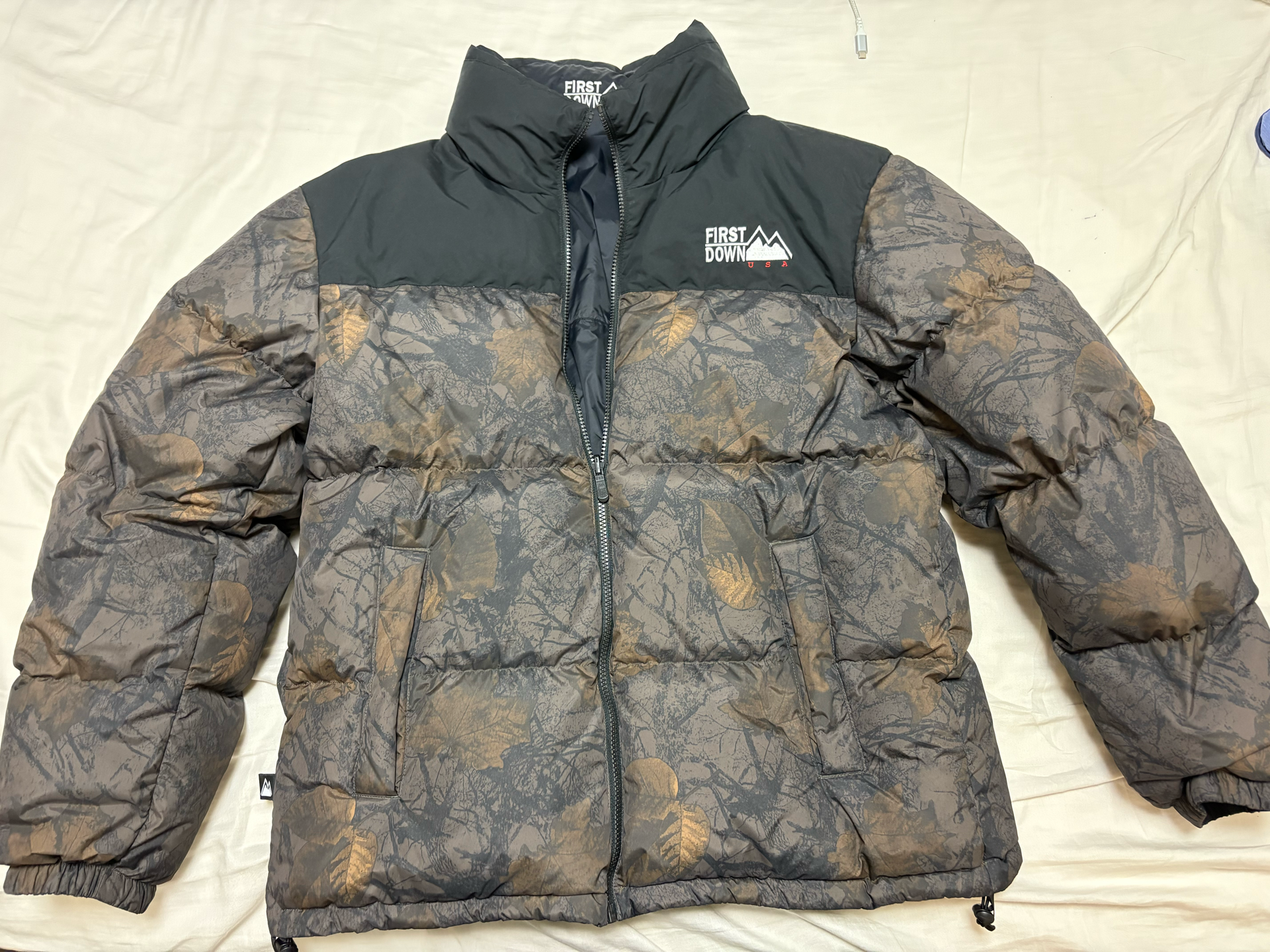 FIRST DOWN BUBBLE DOWN JKT "Leaf Camo"