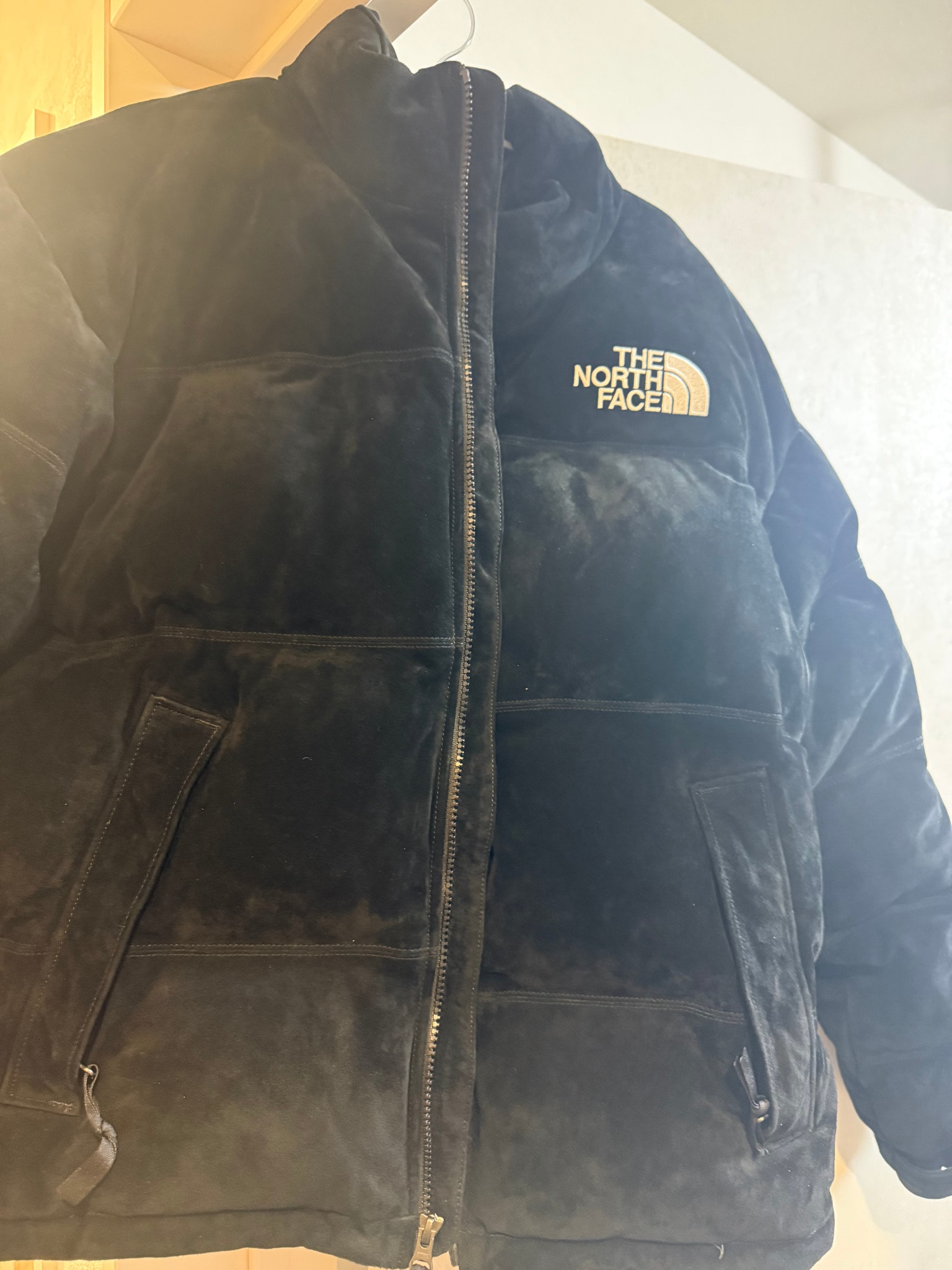 Supreme x The North Face Suede Nuptse Jacket "Black"
