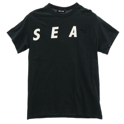 WIND AND SEA ウィンダンシー Tシャツ WDS-Donation-02 KEEP DISTANCE T-SHIRT フロントプリント チャリティー Tシャツ ブラック系 M【中古】