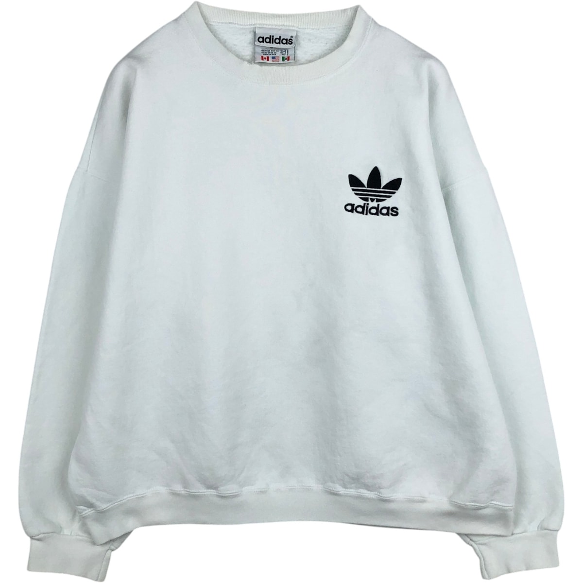 古着 80~90年代 アディダス adidas ワンポイントロゴスウェットシャツ トレーナー USA製 メンズL相当 ヴィンテージ/eaa630539